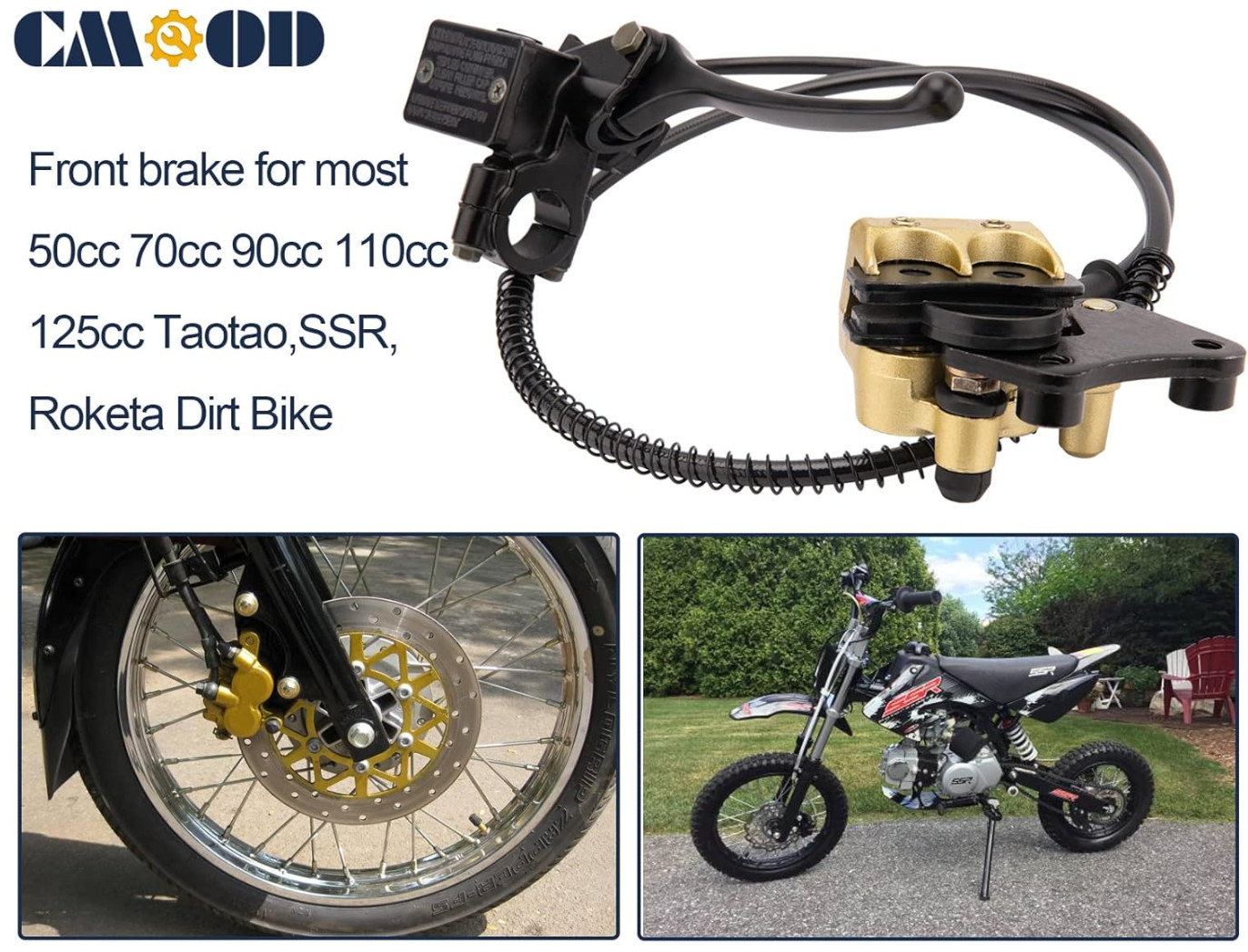 50-125cc ATV SSR Dirt/Pit Bike Front Disc Brake Master Cylinder Caliper Kit