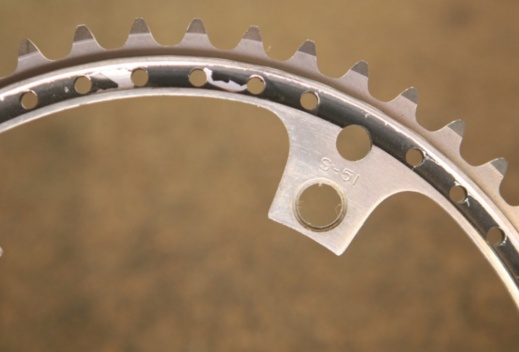 Vintage NOS NEW Sugino / Suntour drilled chainring 51 teeth 144 BCD
