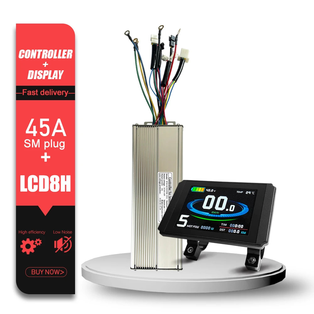E-bike Sine Wave Controller 36V/48V/52V 45A for Electric Bike Conversion Kit
