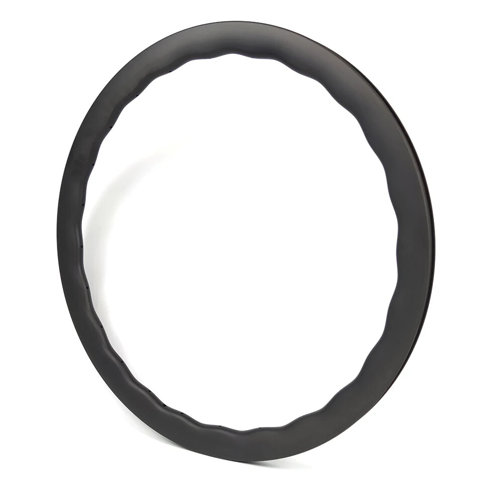 700C Road Bike Carbon Rim 28mm Wide Disc Brake Hook Hookless Tubeless Tubular