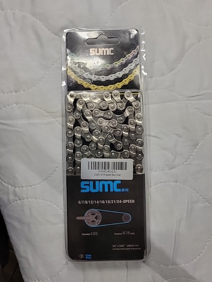 SUMC S82 Steel Bicycle Chain Silver Universal 6/7/8/12/14/16/18/21/24 Speed