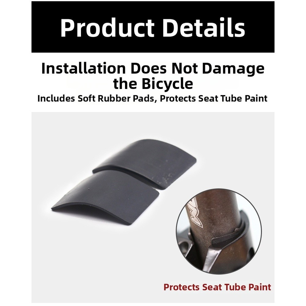 Aluminum Bike Armrest Handlebar Rest 18.5cm x 20.5cm Tool-Free Soft Grip Design