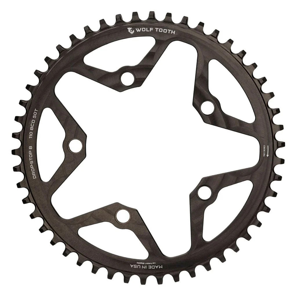 Wolf Tooth Chainring 52t 110 BCD 5-Bolt 10/11/12-Speed Alloy Cyclocross & Road
