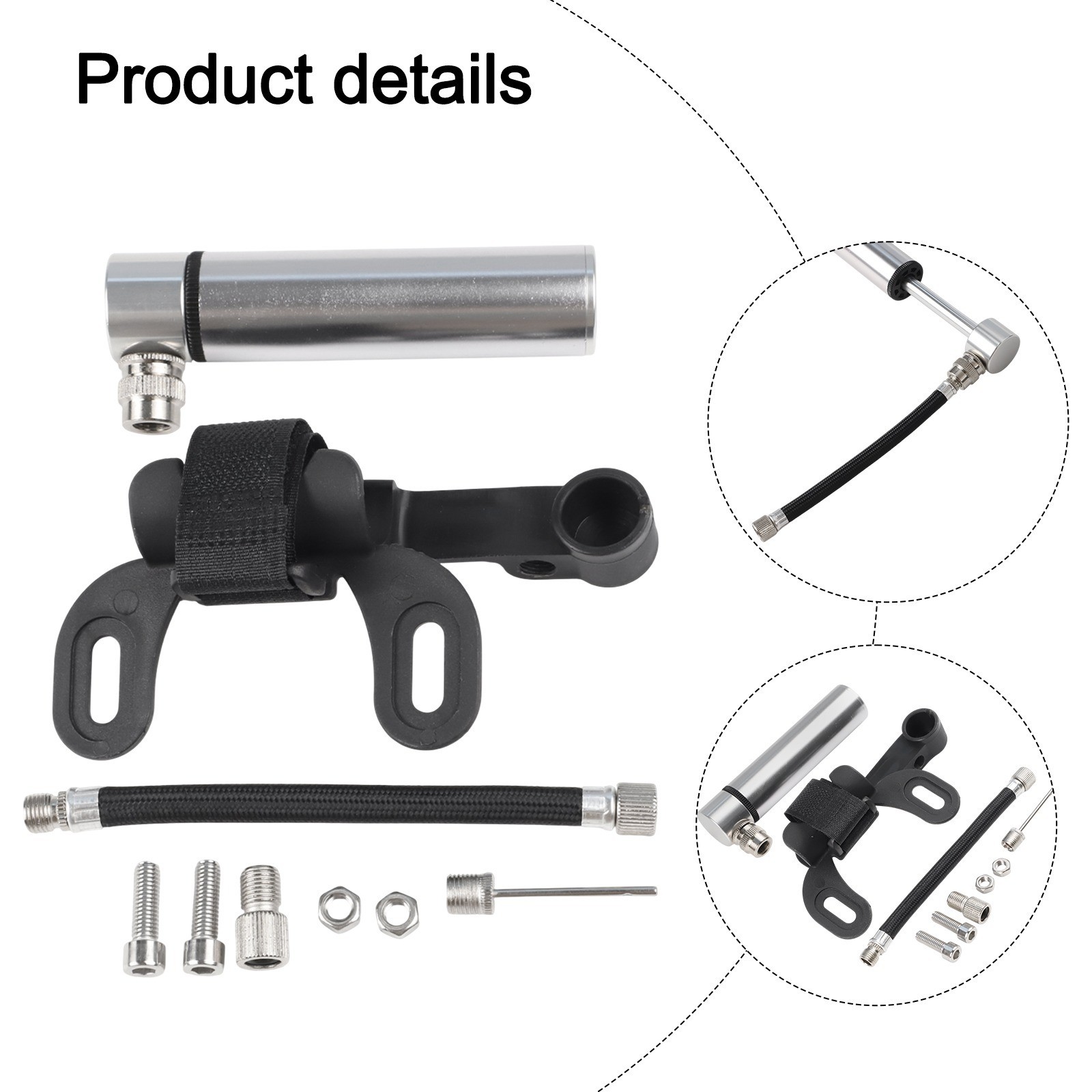 Compact Air Pump with for stand for Bicycles Portable Design for Easy Carrying