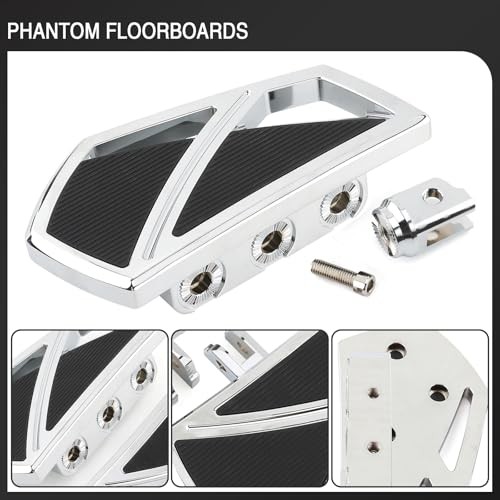 Motorcycle Floorboards Phantom Front Foot Pegs Footrest for Harley Chrome