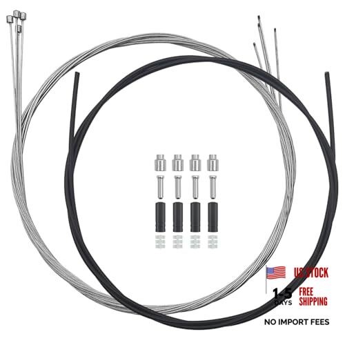Bike Shift Cable Kit, 4 Pcs Derailleur Cable Shift Cable and A 2M Bike Cable
