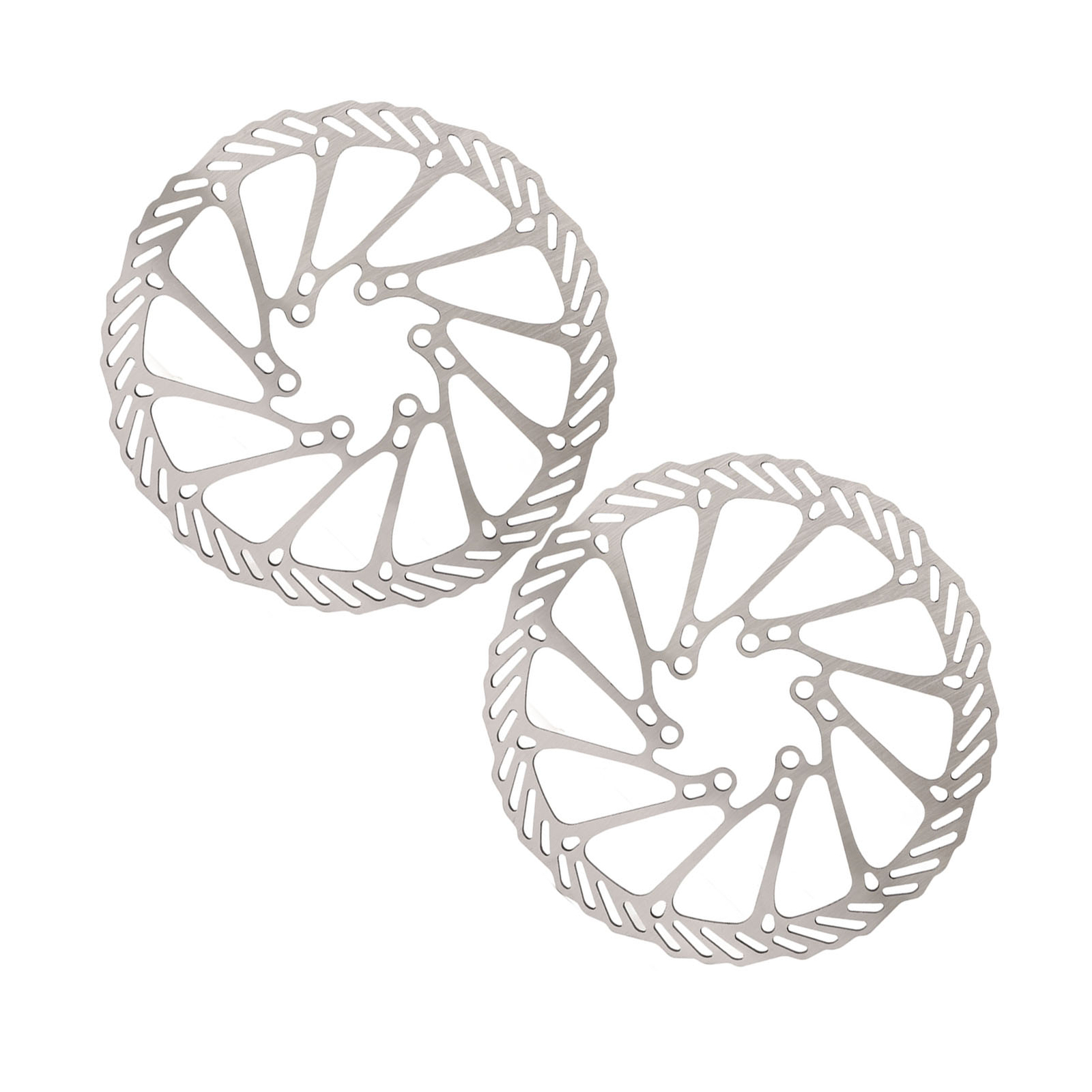 (160mm/6.3in)2 Pcs Bike Disc Brake Rotors Lightweight Fast Heat Dissipation