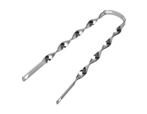 10″ LONG VINTAGE LOWRIDER STEEL TWISTED FENDER BRACES IN CHROME FOR 20″ BIKES.