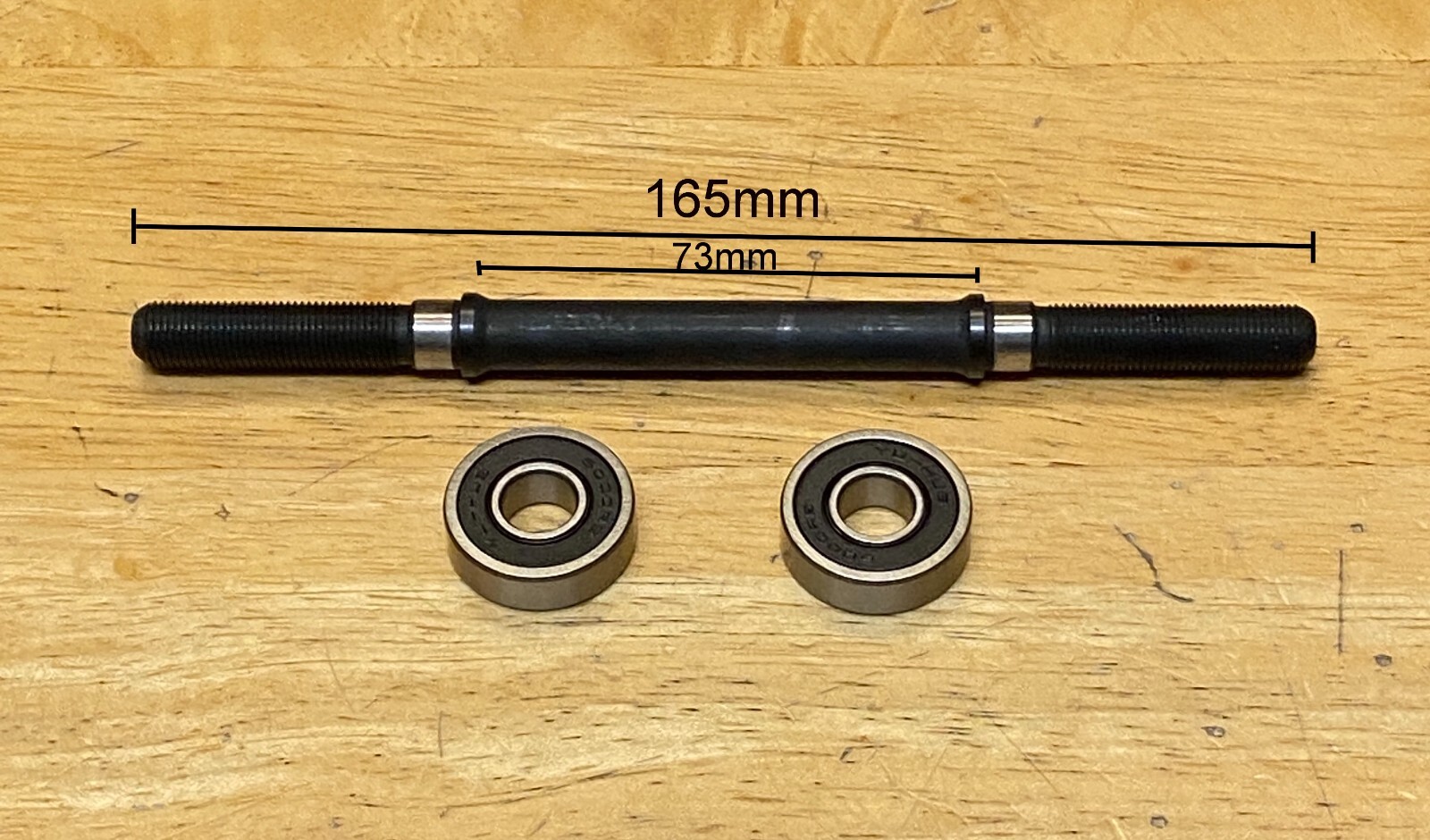 Rear Sealed Bearing Hub Axle 3/8″x73mm L:165mm Bicycle Bike Axle
