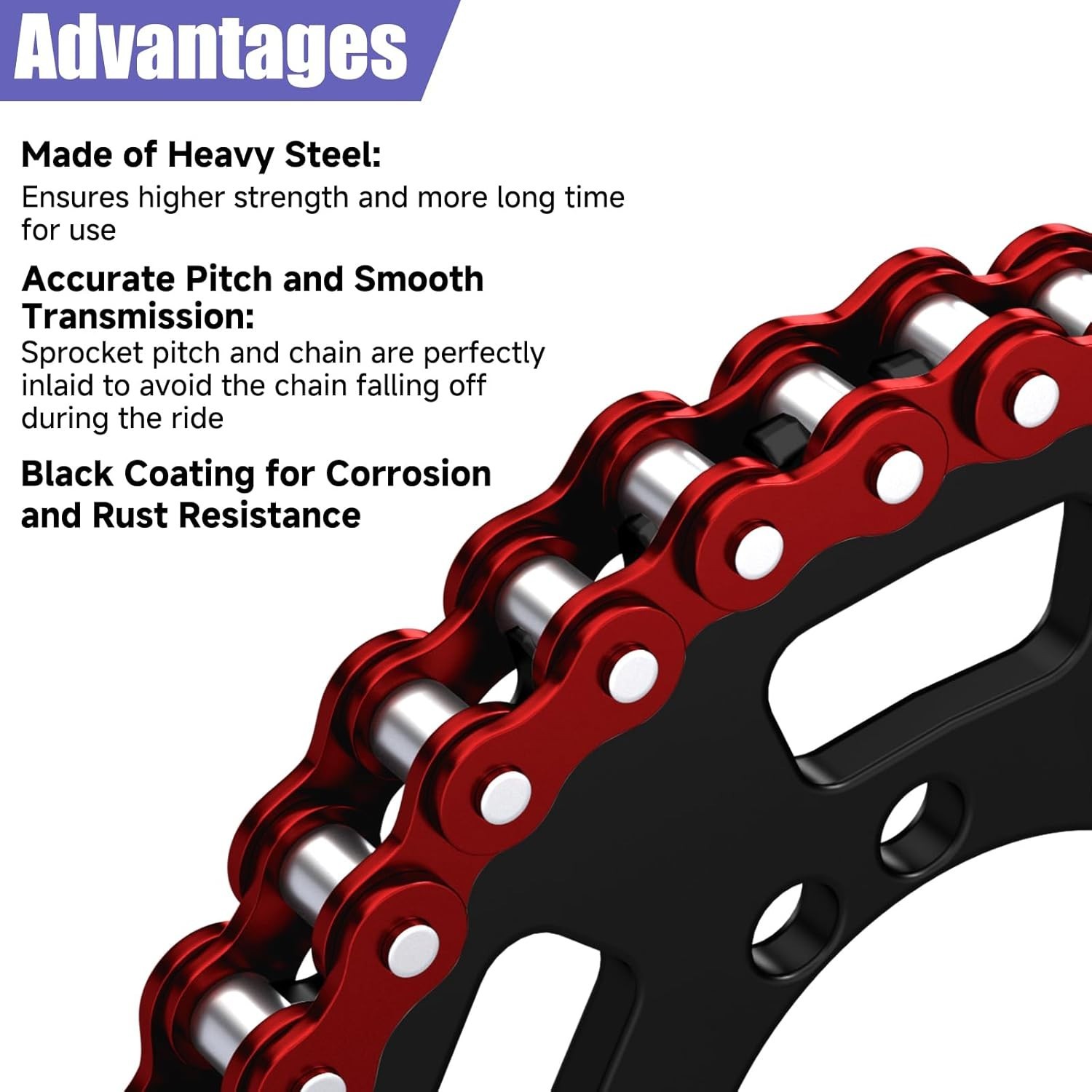 60 Tooth Sprocket 420 Mini Bike Chain Kit Replacement for Coleman CT200U CT200U-