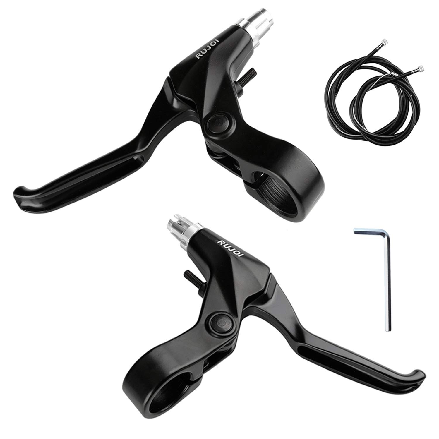 Bike Brake Lever Set, 1 Pair Aluminum Alloy Levers with 2 Sets Brake Cable & …