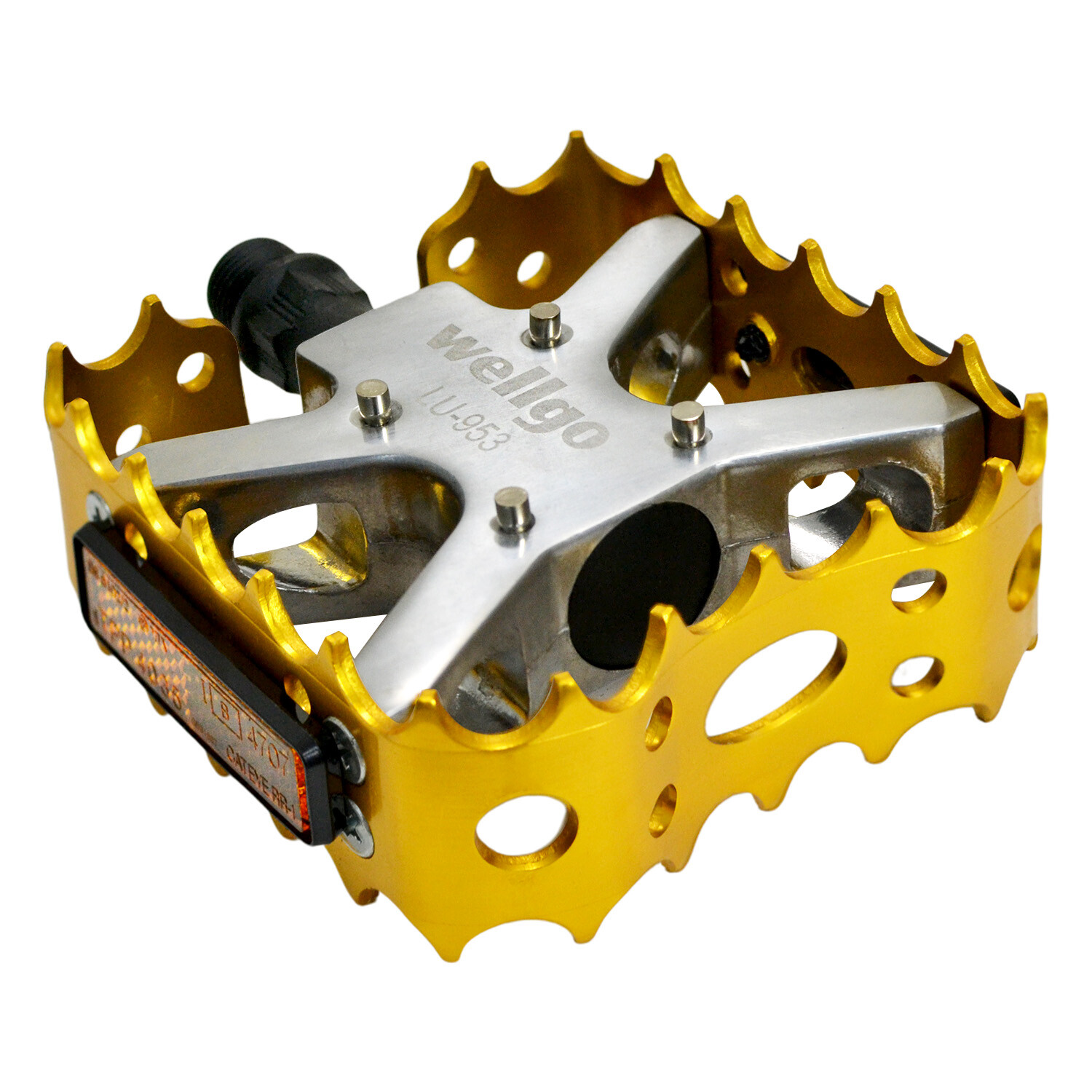 Wellgo Old school BMX MTB Bear Trap 9/16″ Bicycle Pedals , Gold