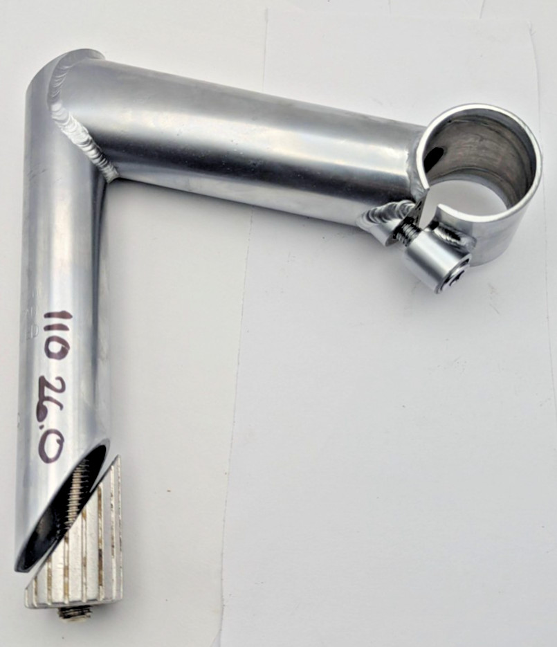 NITTO SPECIALIZED 22.2 QUILL STEM 26.0MM CLAMP 110MM REACH SILVER CHROMOLY CRMO