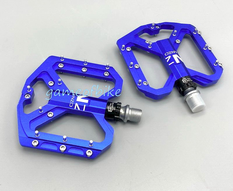 Aluminum Road MTB Mountain Bike XC Bicycle Pedal Bearing Flat Pedals ENZO Blue