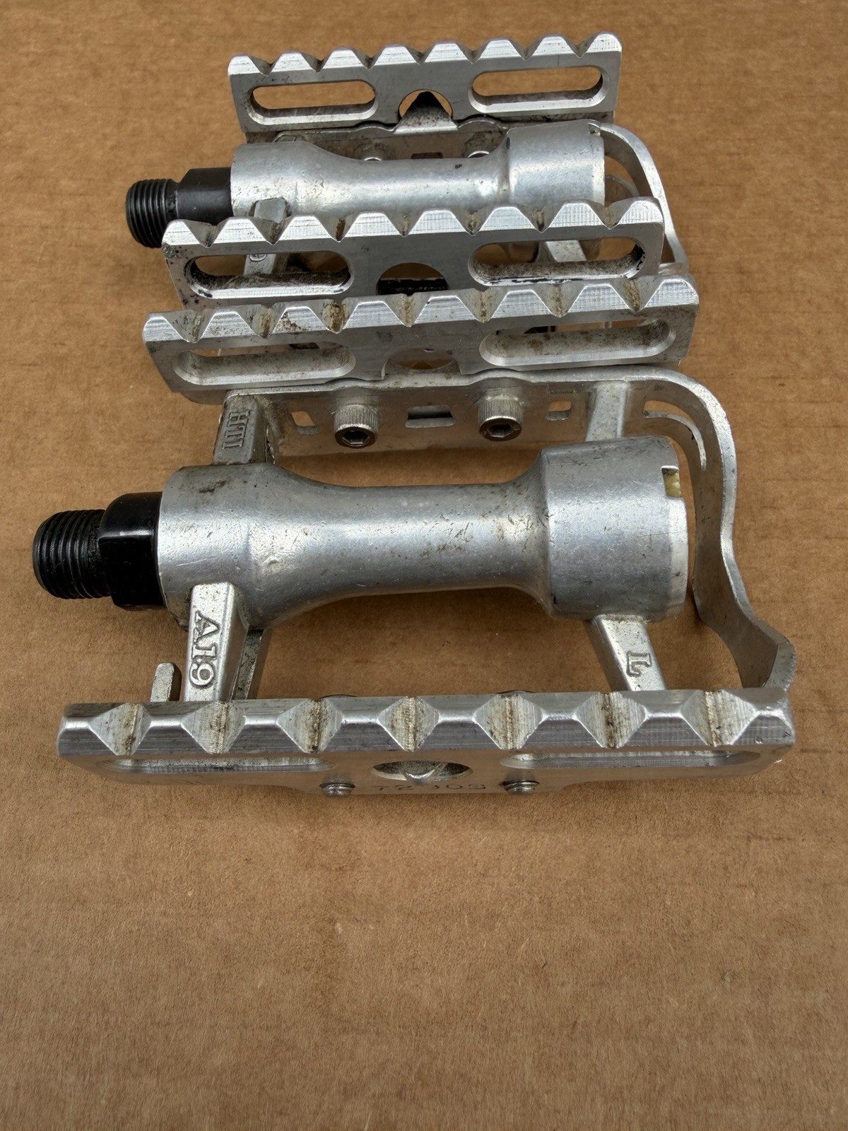 Vintage HTI A19 Bicycle Alloy Pedals With Adapters ( Rare ) 9/16 X 20tpi