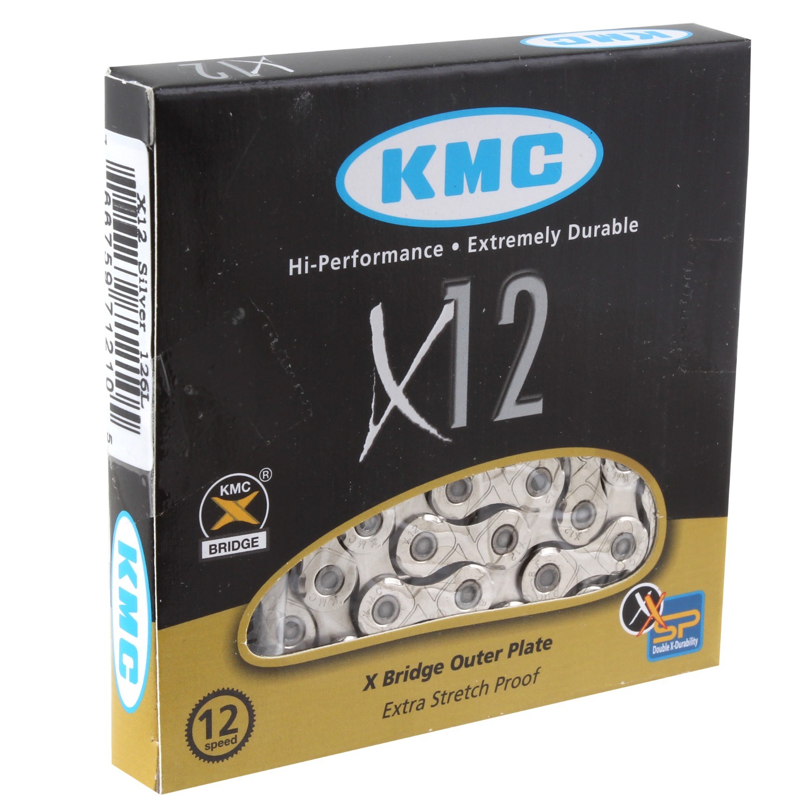 KMC X-12 Chain – 12-Speed – Silver – 126-Link