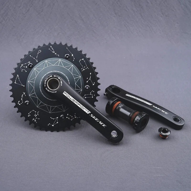 49T Track Bicycle Hollowtech Crankset Single Fixed Gear Chainwheel 165mm 144BCD