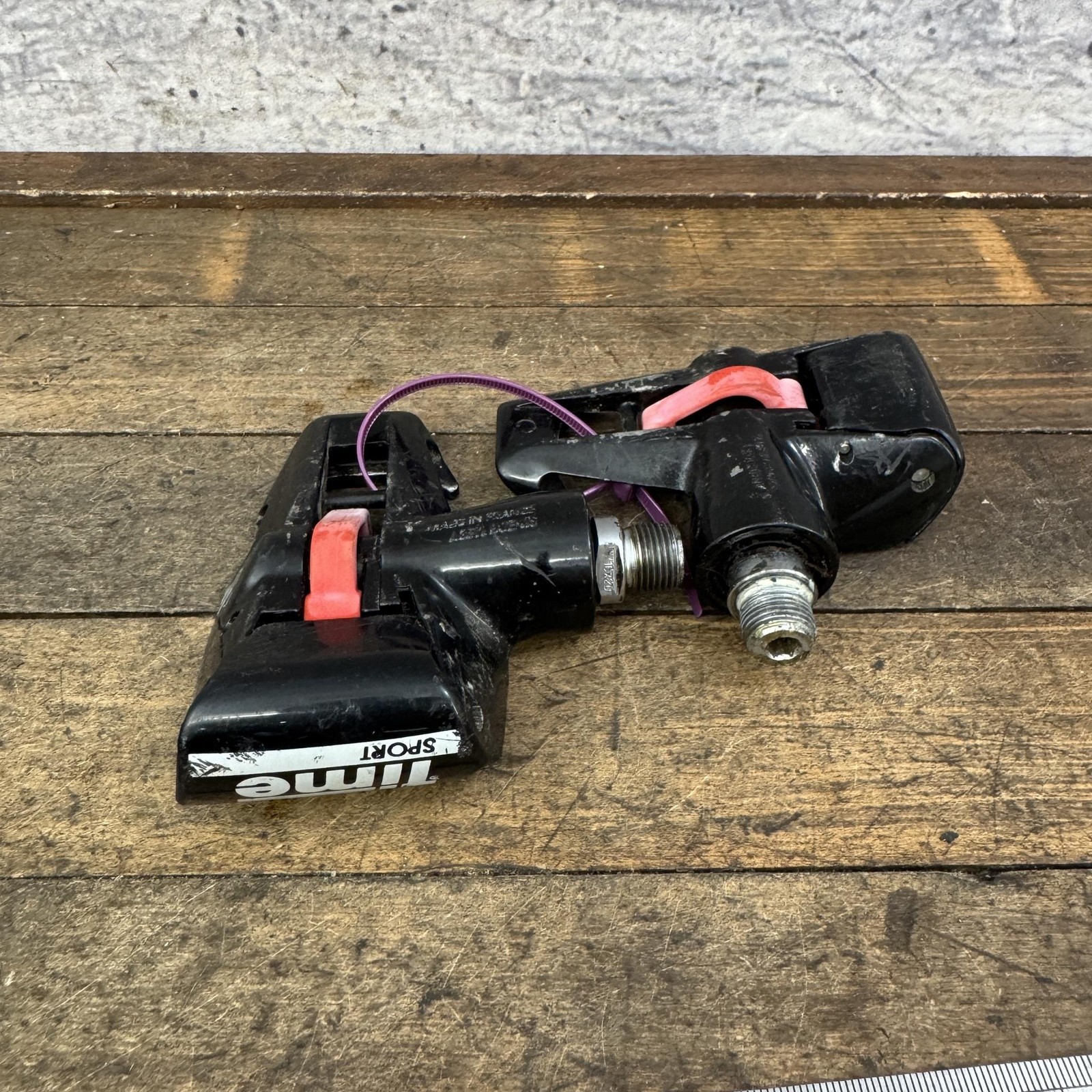 Vintage TIME Sport Bioperformance Clipless Road Bike Pedals 9/16 Black Pair