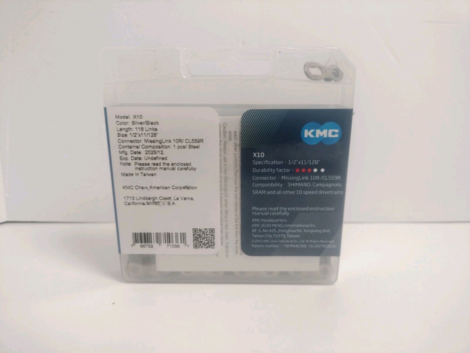 KMC X10 10-Speed Bicycle Chain