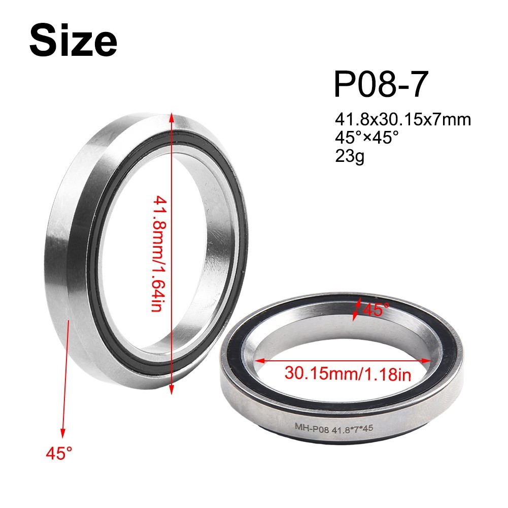 High Quality Headset Bearings Headset 38/39/41/44/49/52mm 45/36 Angle Bearings