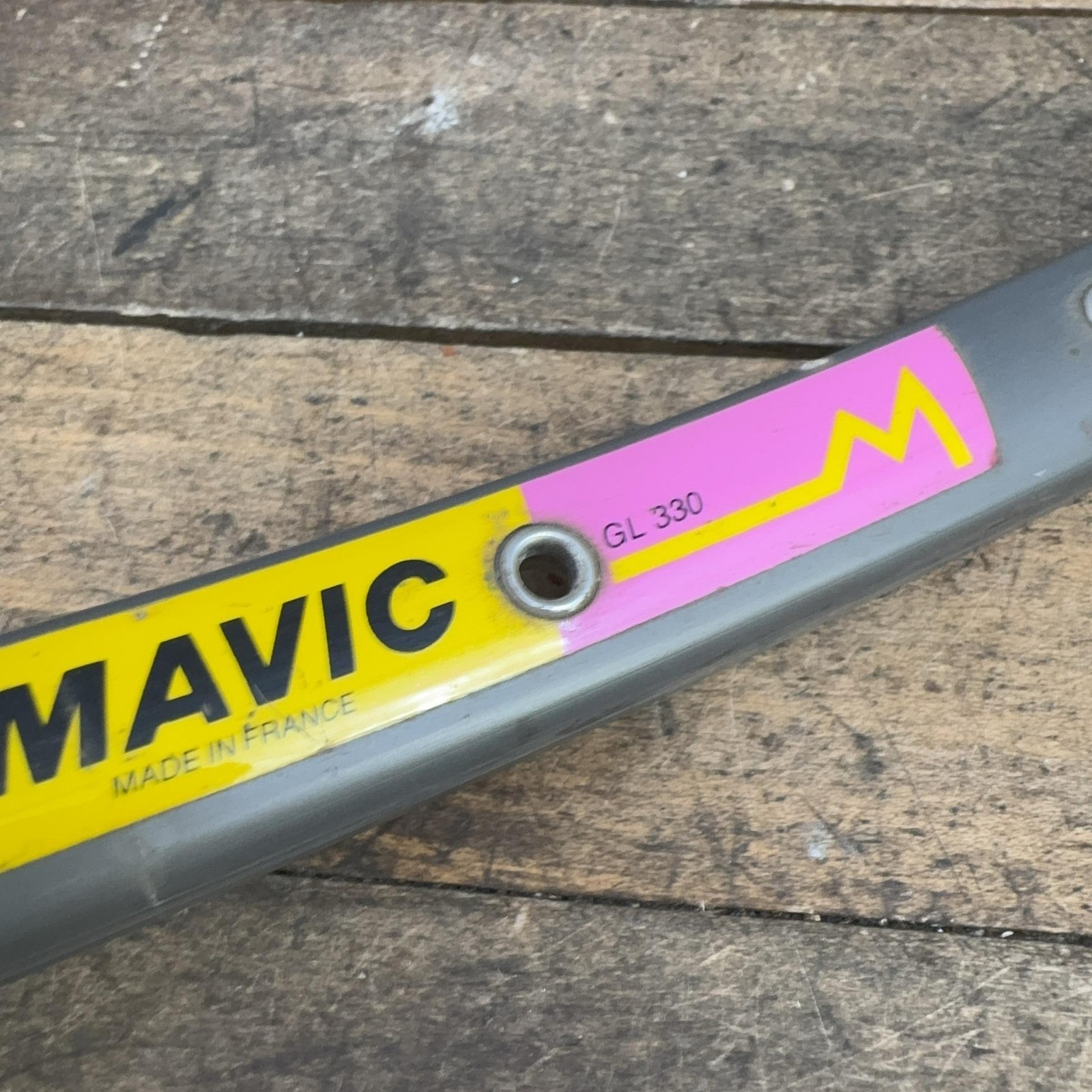 Vintage Mavic GL 330 700c TUBULAR Rim 32H Gray Presta Glue Sew Road Bike France