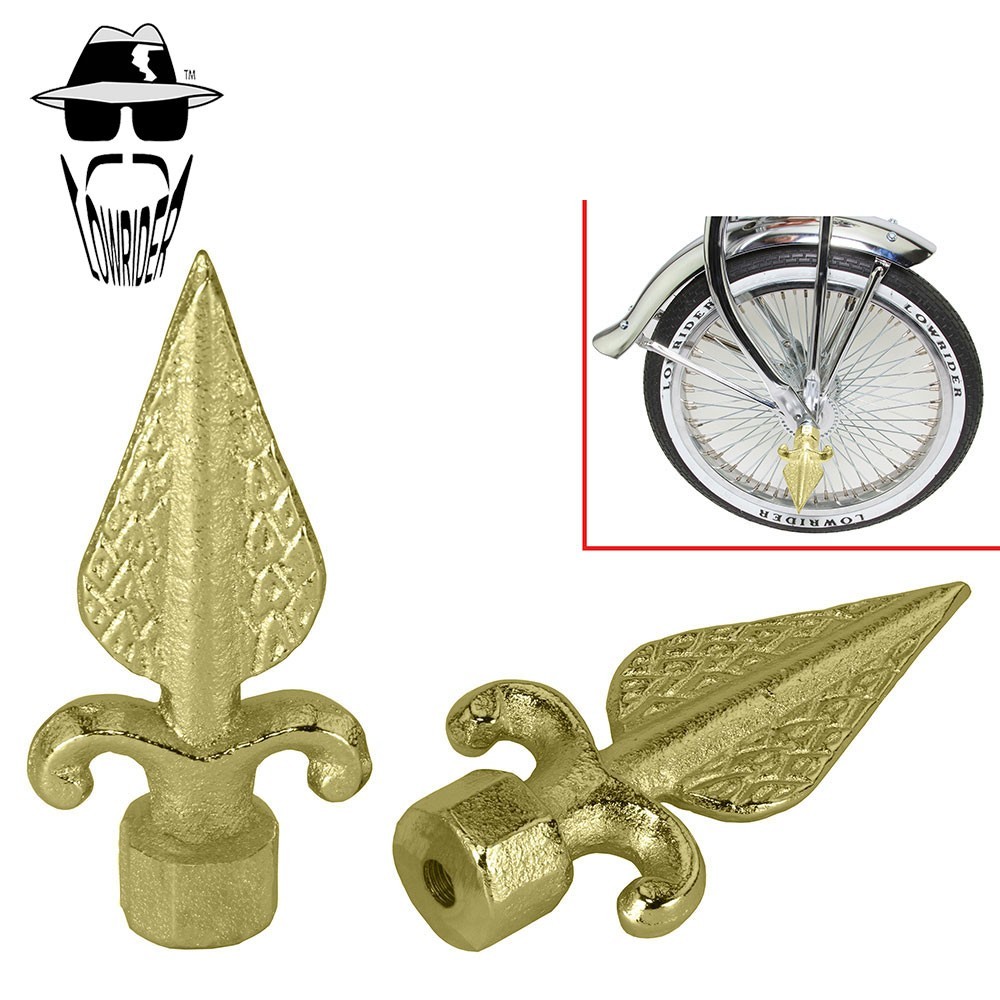 ORIGINAL LOWRIDER Bicycle Arrow Pegs 5″ Gold Steel 3/8 Axle 26T Bike Pegs Pair