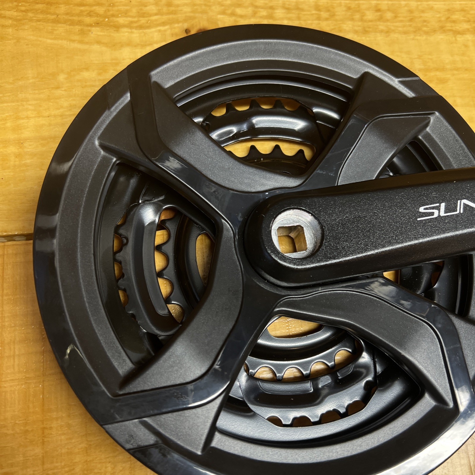 Sunlite Alloy Triple Crankset 170mm, 48/38/28T Aluminum, JIS Square Taper: NO BB