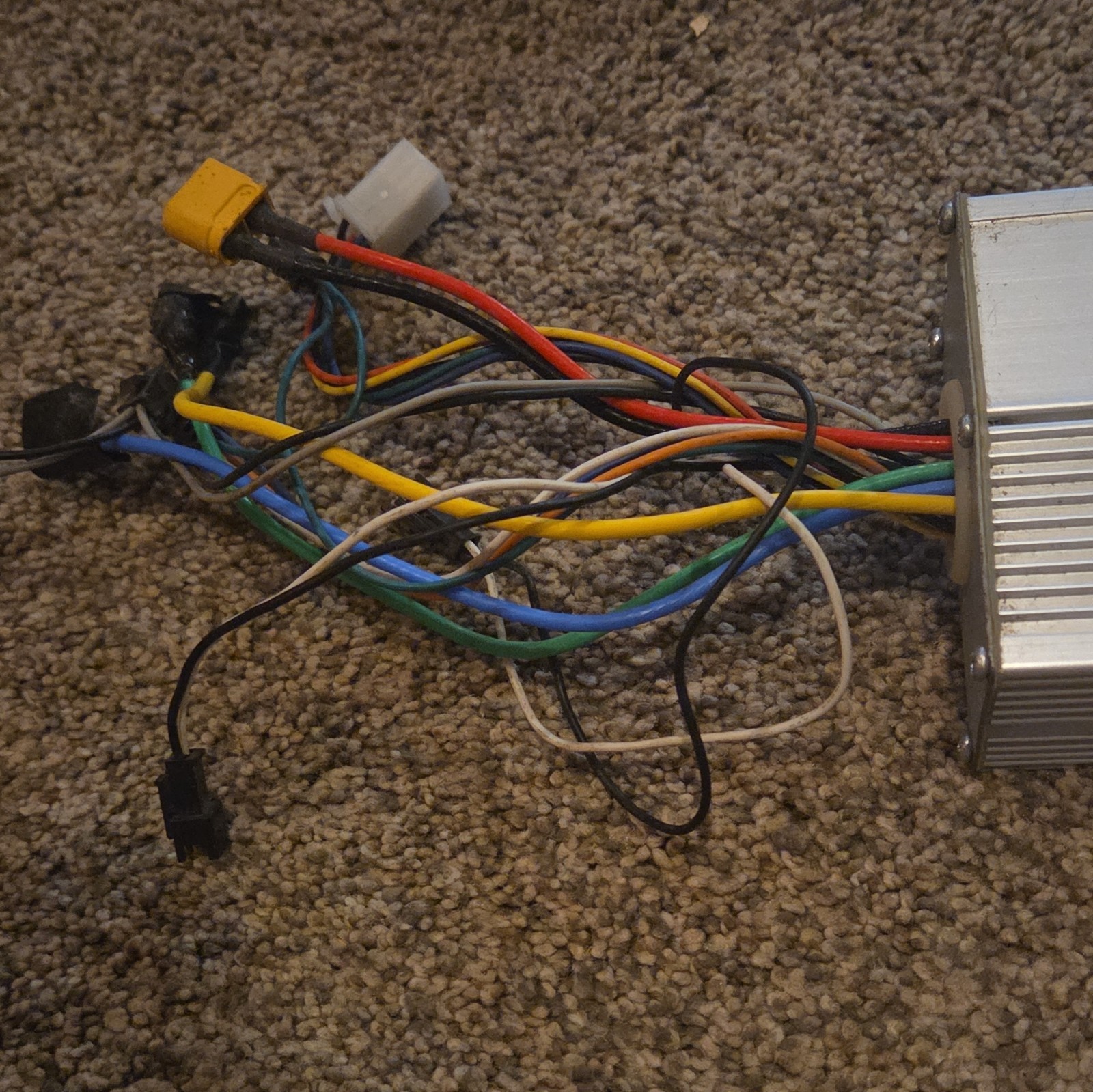 DC60V 50A Brushless E-Bike Motor Controller w/ Cables, Silver Aluminum