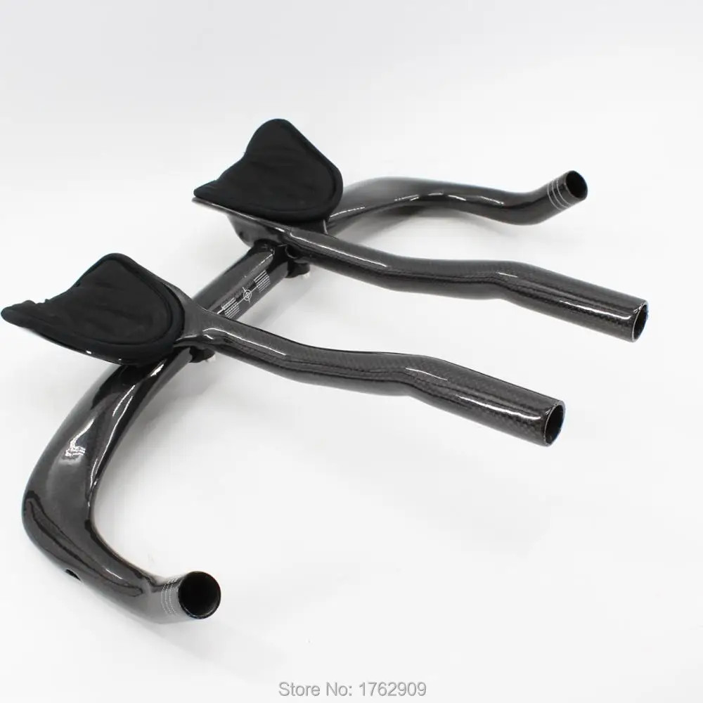 Road Bicycle Triathlon Matte Full Carbon Fibre Extended Rest Handlebar
