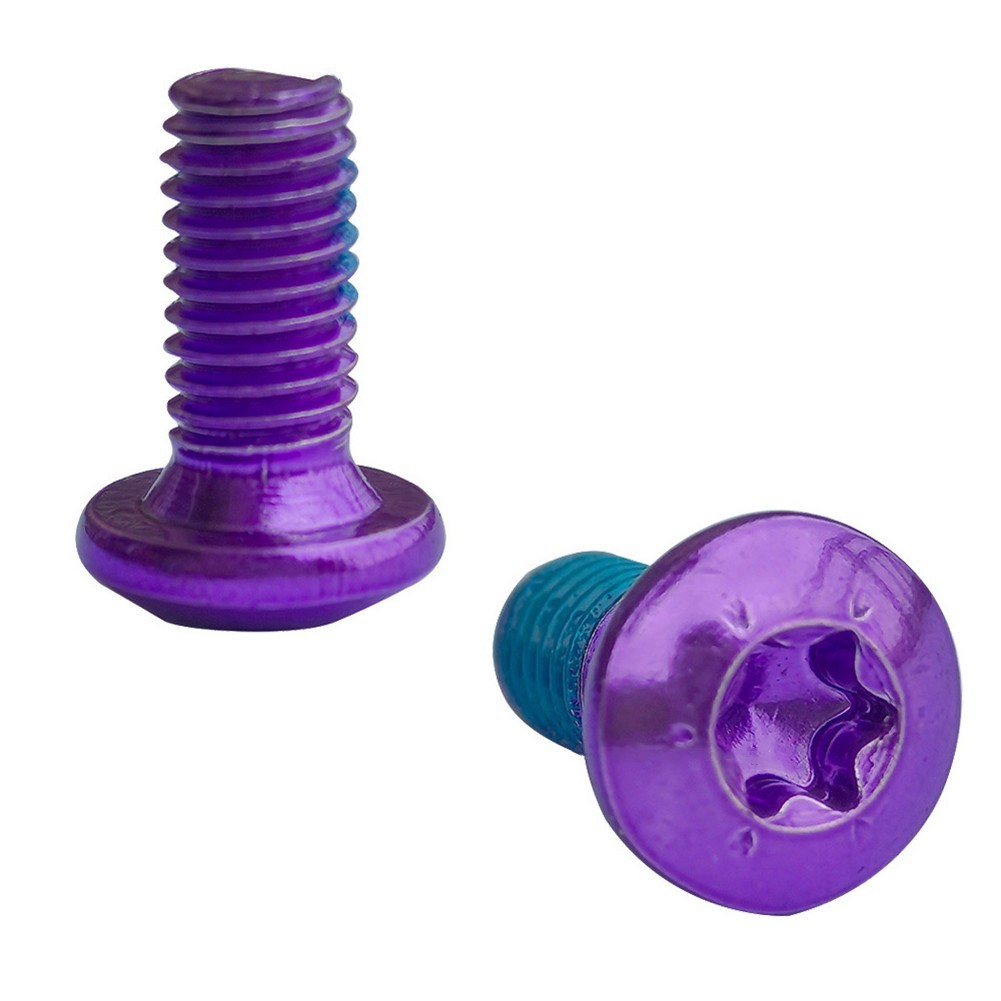High Carbon Steel Purple T25 Screw Set for MTB Bike Disc Brake Rotors 12 Bolts