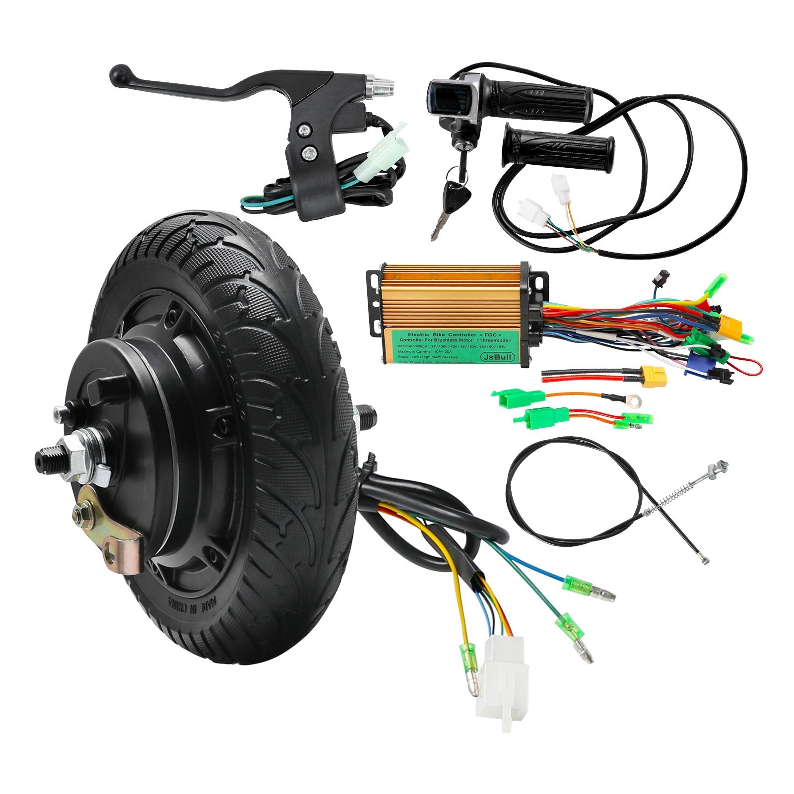 Electric Bike Hub Motor Kit 24V 350W Brushless Motor 8″Wheel Wheelbarrow Scooter