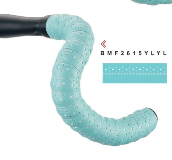 BRAND NEW! Synthetic Leather Teal/White Touring Bicycle Bike BTP Handlebar Tape