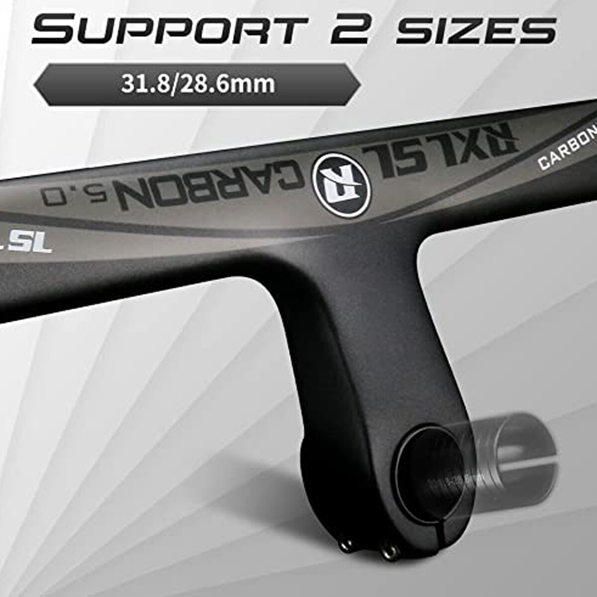 Road Bicycle Integrated Handlebar Stem OD2 31.8/28.6 Carbon Drop Bar 400 420 440