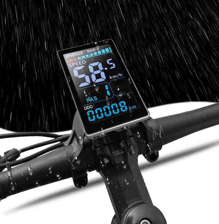 E-Bike Compatible M5 Smart LCD Color Screen with light wire 5PIN WP plug