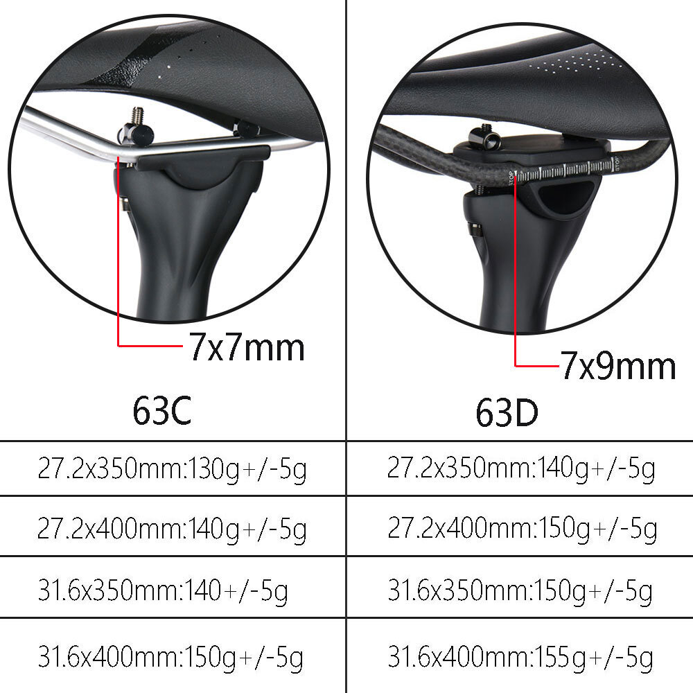 Ultralight UD Carbon Fiber Seatpost 27.2/30.9/31.6mm MTB Road Bicycle Seat Post