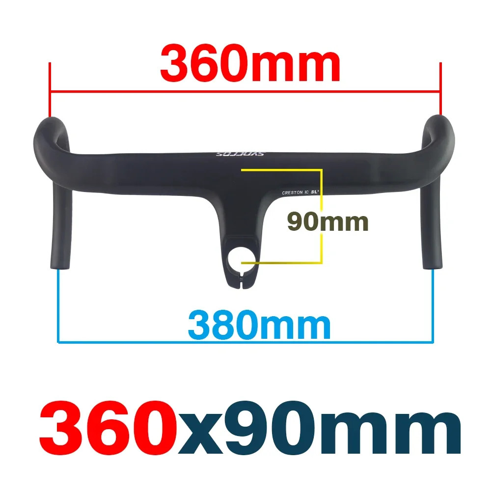 Syncros Road Bike Aero Bar Carbon Internal Cable Integrated Drop Bar with Spacer