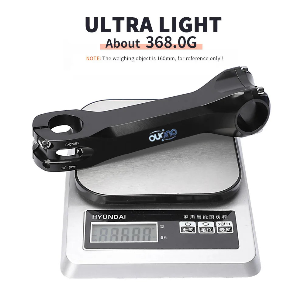 OUO 7075 Aluminum CNC Bike Stem 31.8mm 130-180mm Long MTB Handlebar Stem 6/17°
