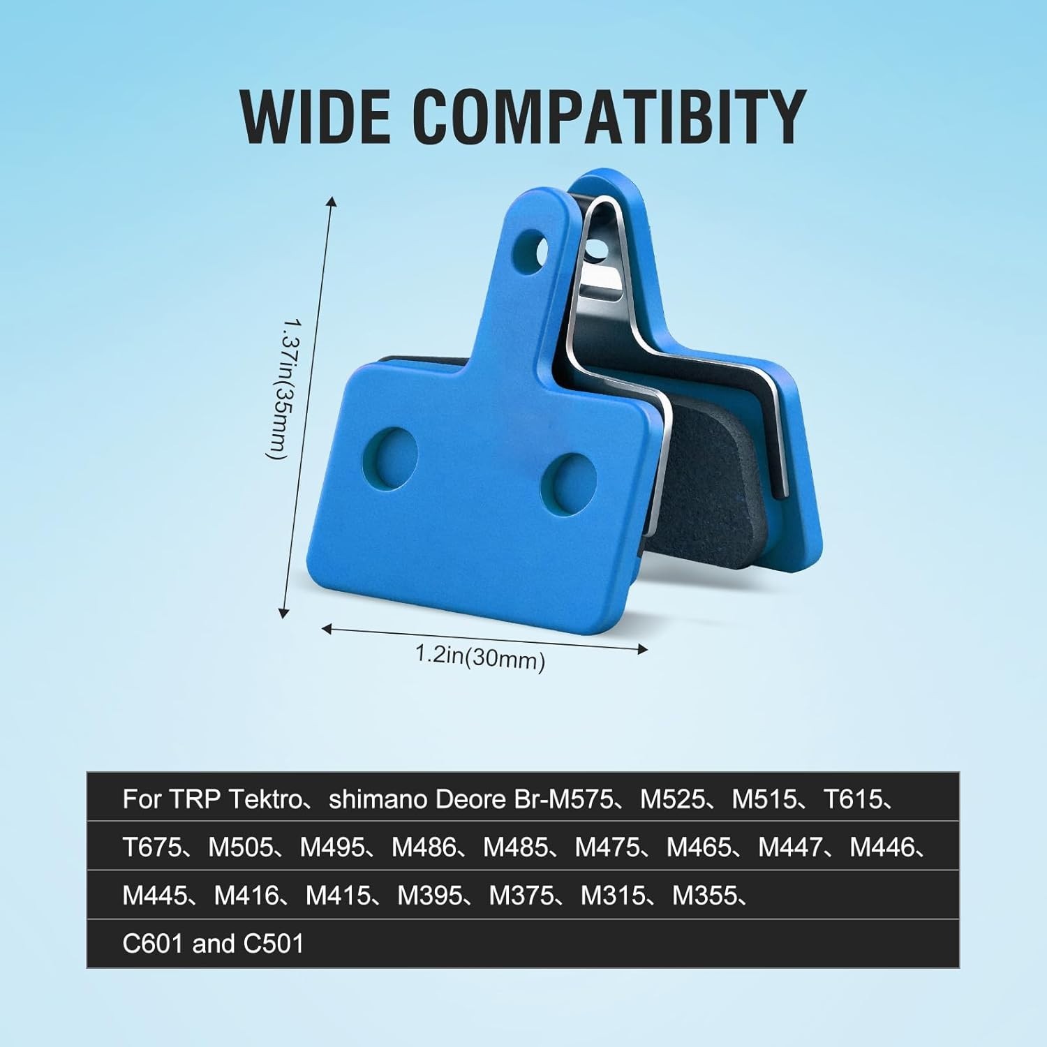 4 Pairs Bike Brake Pads, Disc Brake Pads (Resin,Semi-Metallic) for Mountain Bike