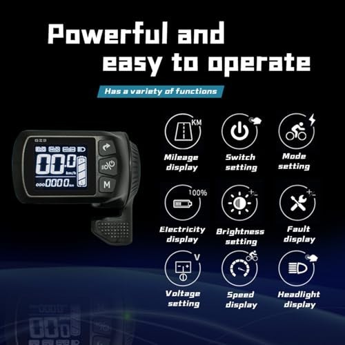 Ebike Brushless Motor Controller 500W 24V 36V 48V 25A LCD Display Kit with
