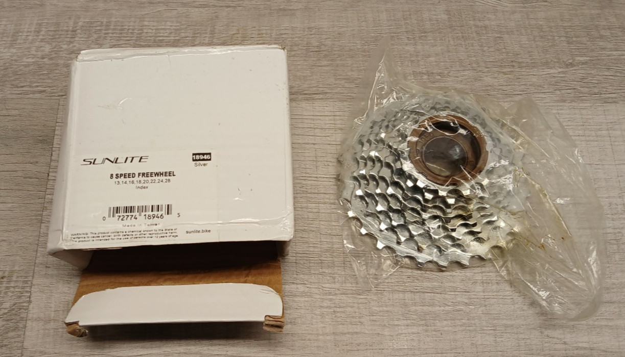 Sunlite 8- Speed Freewheel Multi Speed Index, 13-14-16-18-20-22-24-28 Teeth