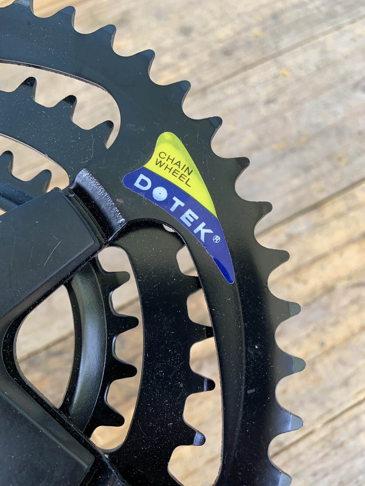 NOS Black Dotek Triple Chain Ring For One Piece Cranks-28-48t-Road Bike Cruiser
