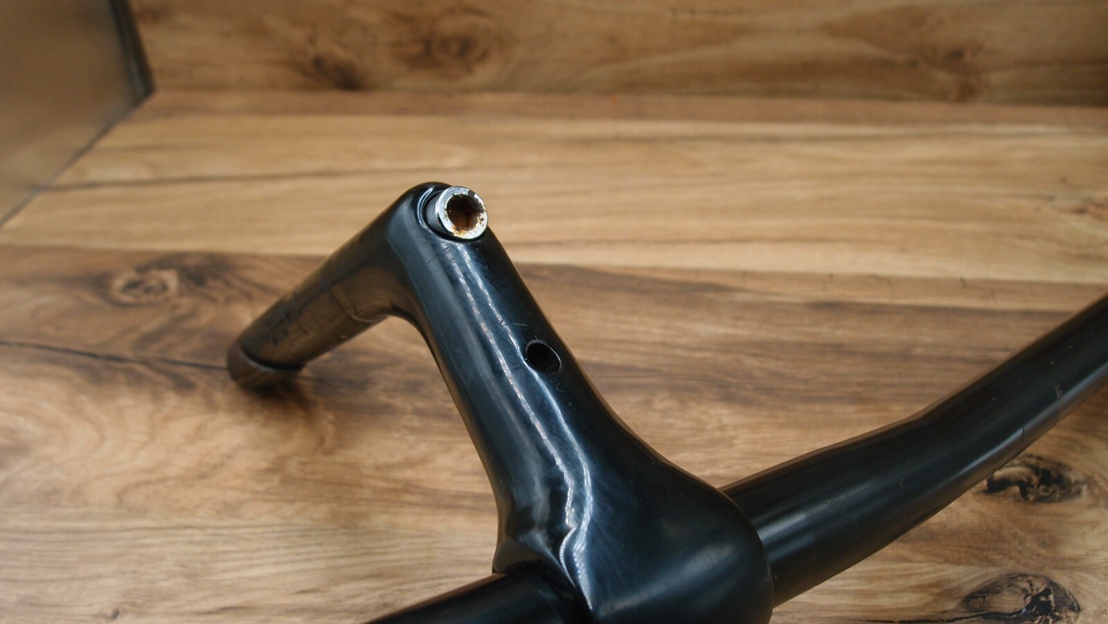 1991 MTB steel CRMO alloy flat handlebar Hi-Ten by nL + quill stem nL 22.2 mm