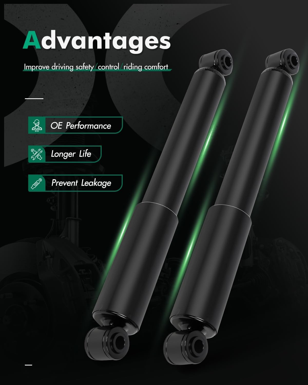 SCITOO Front Gas Shock Absorbers Set of 2 for Chevy Blazer, S10, GMC Jimmy