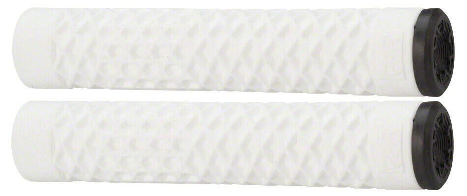 Cult Vans open end BMX flangeless bicycle grips with bar ends 150mm WHITE