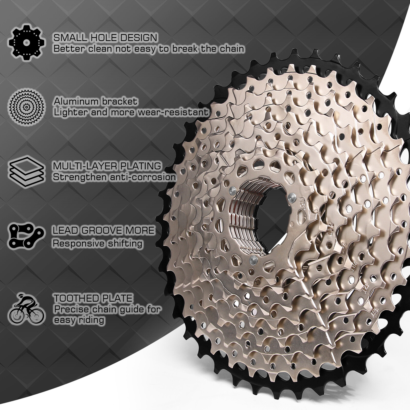 8/9/10/11/12 Speed 11-52T Bike Cassette 116/126 Links Chain for Shimano SRAM KMC