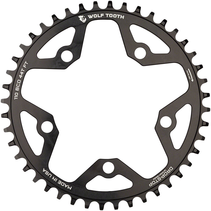 Wolf Tooth 110 BCD Cyclocross and Road Chainring – 42t, 110 BCD, 5-Bolt, Drop-St