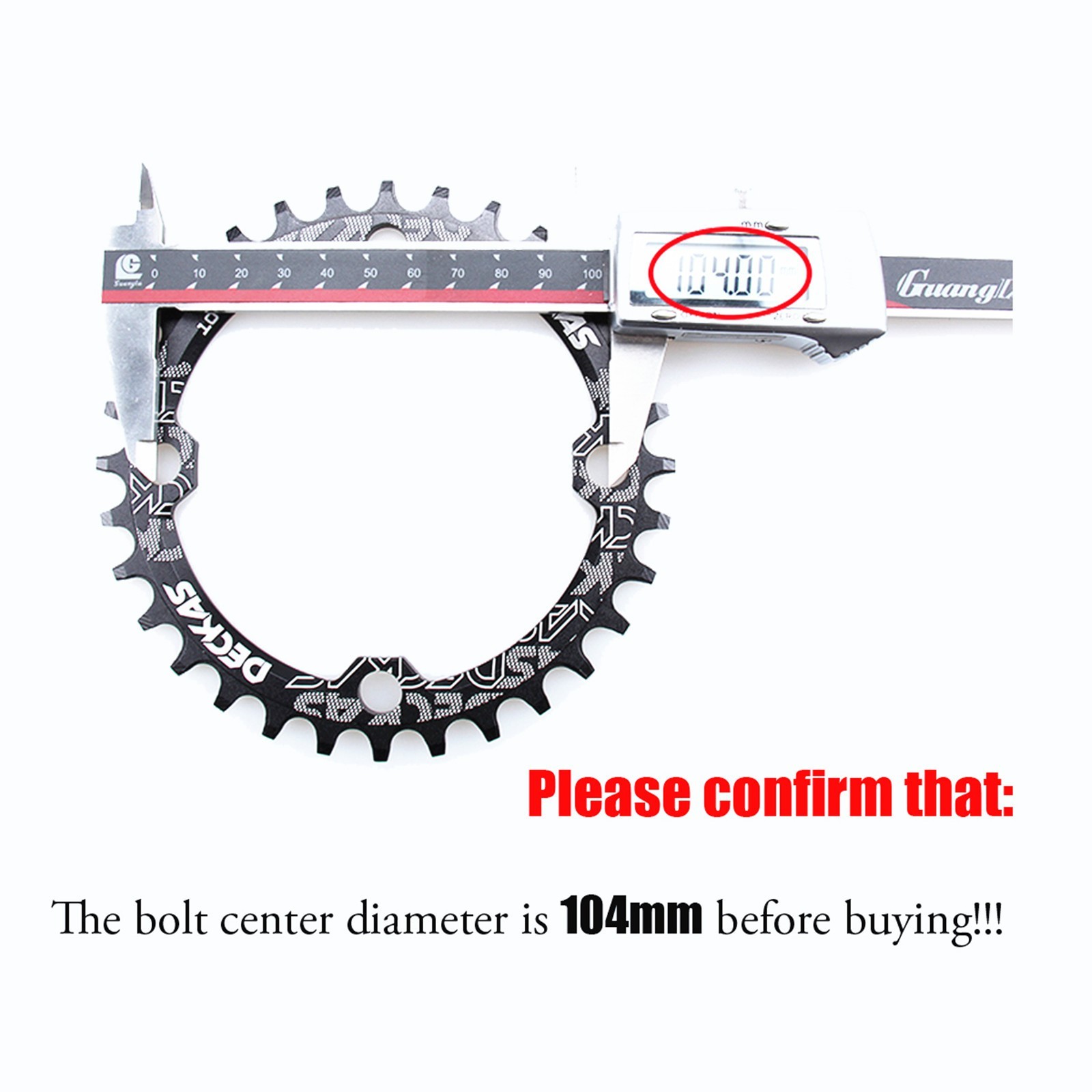 104BCD Narrow Wide 1X Chainring 48T Round CNC for 7-12S MTB,Red