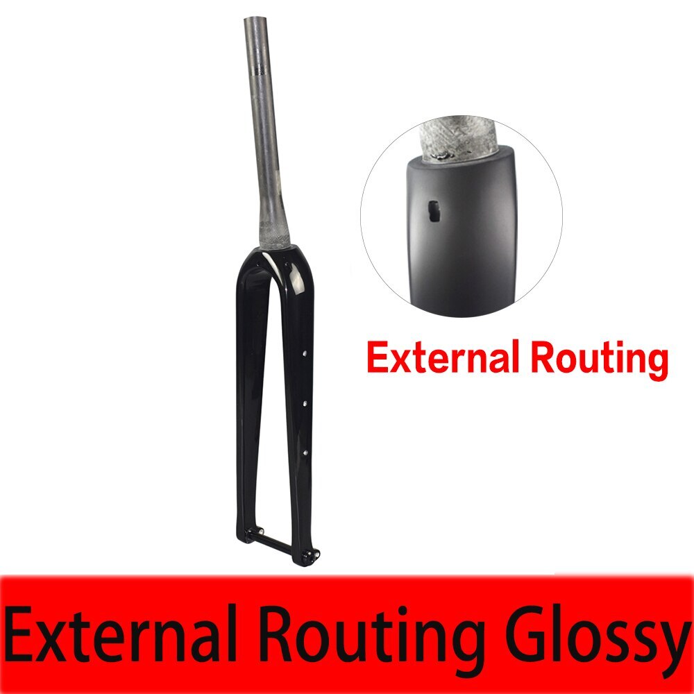 Carbon Gravel bike Rigid Fork Disc Brake 700C Thru Axle 100*12mm Road Bike Fork