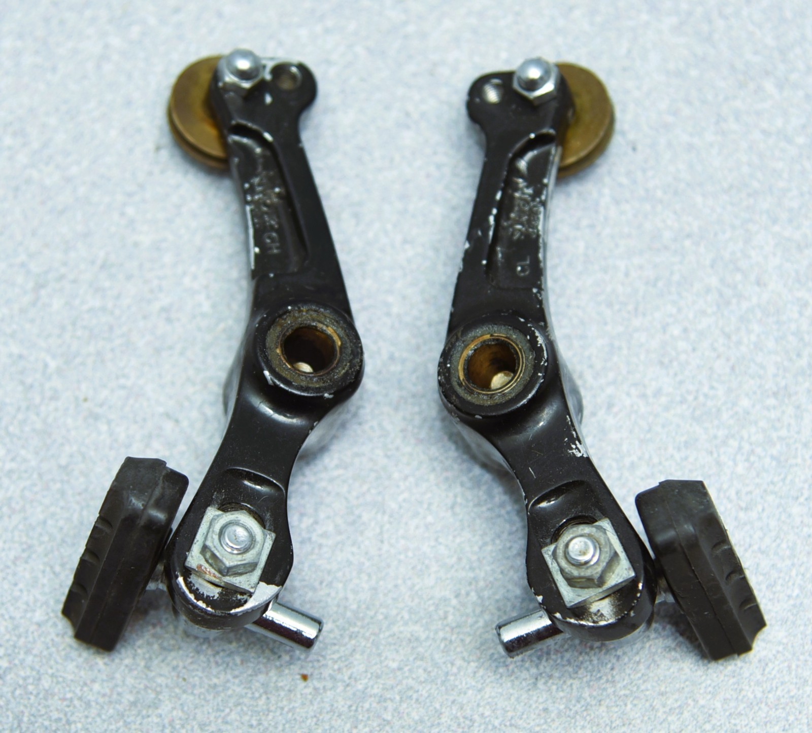 SUNTOUR ROLLER CAM BRAKE SET, FRONT/REAR COMPLETE, RARE BLACK! vintage mtb