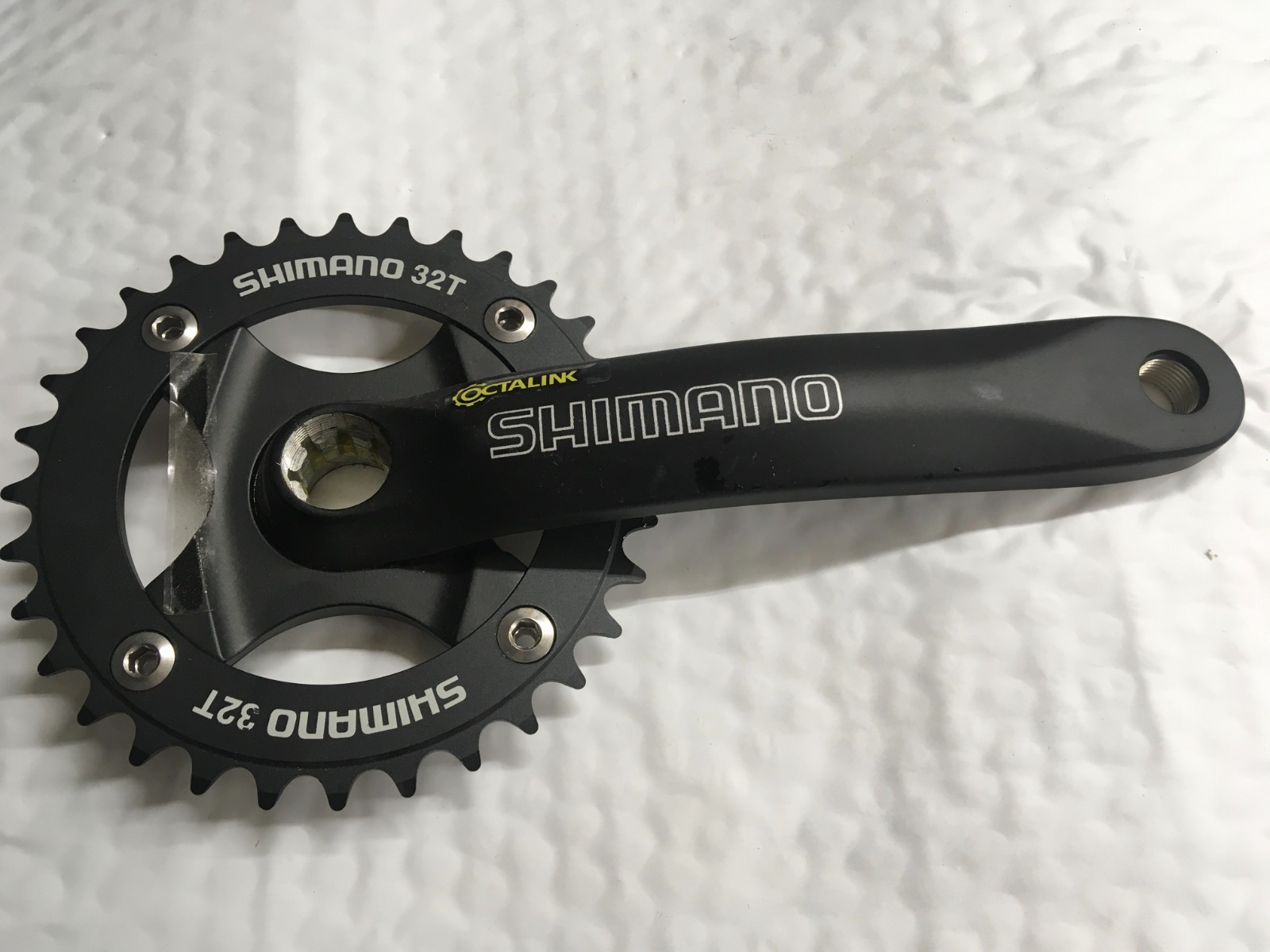 Shimano Right Crank arm 32T ISIS, 4 Bolt, Octalink, Hollowtech, Black